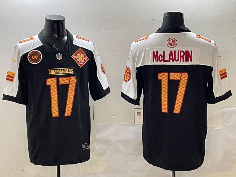 Men Washington Commanders #17 Mclaurin Black Thanksgiving three generations 2025 Nike Limited NFL Jersey style 1->washington commanders->NFL Jersey